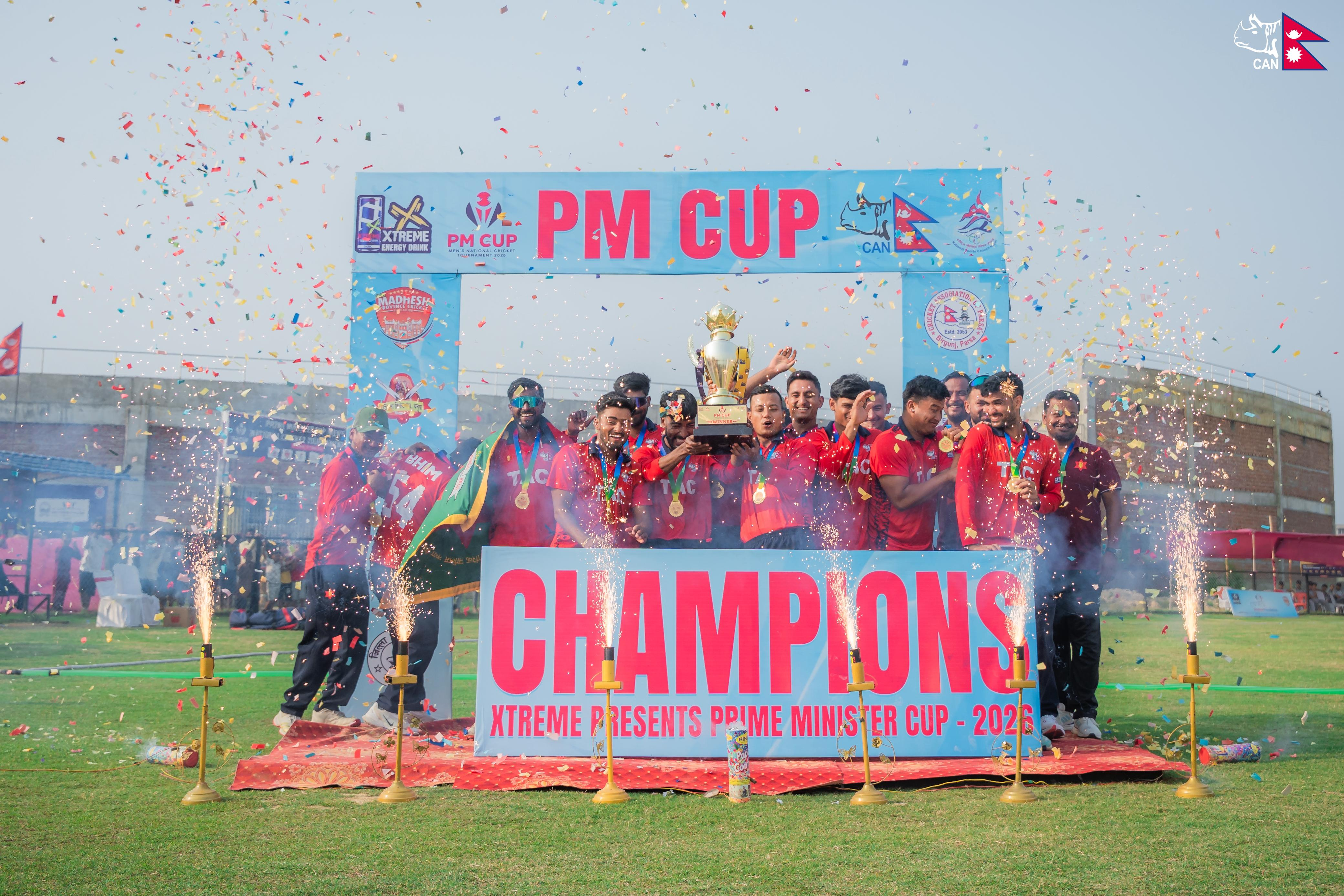     प्रधानमन्त्री कप क्रिकेटको उपाधि त्रिभुवन आर्मी क्लबलाई   